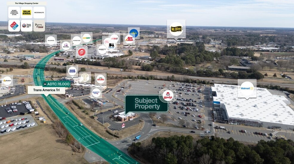 306 NC Highway 55 W, Mount Olive, NC à vendre - Aérien - Image 3 de 3