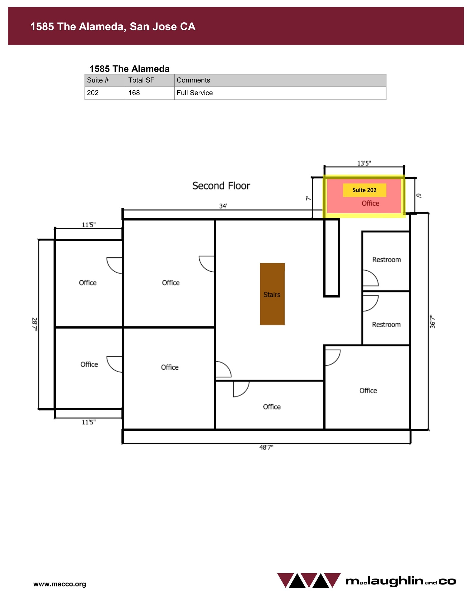 1585 The Alameda, San Jose, CA for lease Site Plan- Image 1 of 1