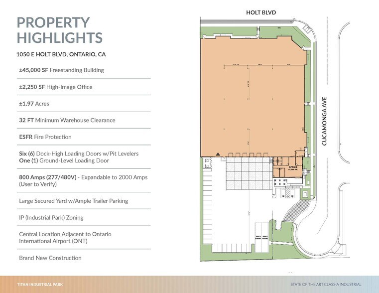 1050 E Holt Blvd, Ontario, CA à louer - Plan de site - Image 2 de 2