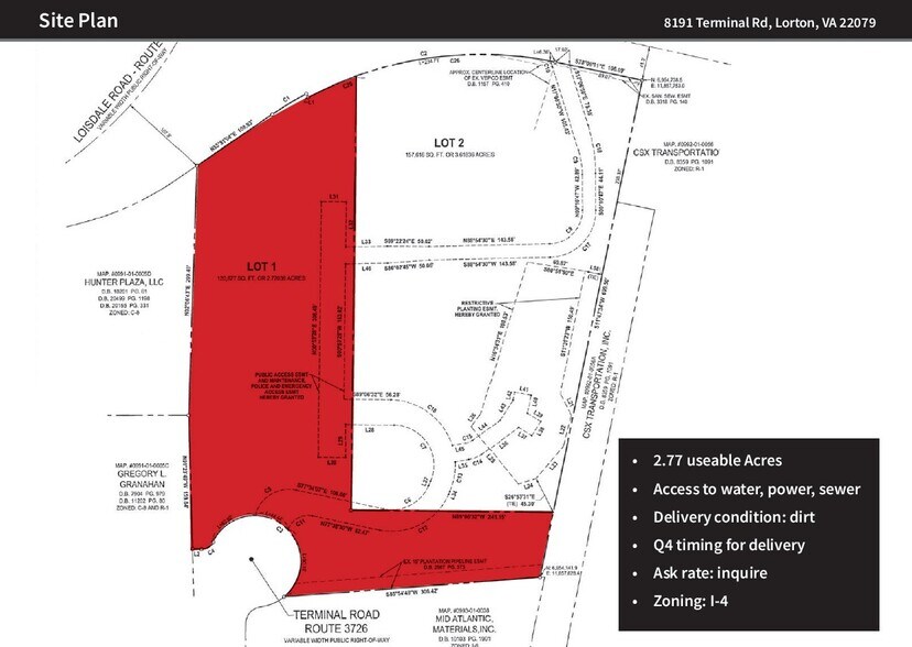 8191 Terminal Rd, Lorton, VA for lease - Site Plan - Image 2 of 2