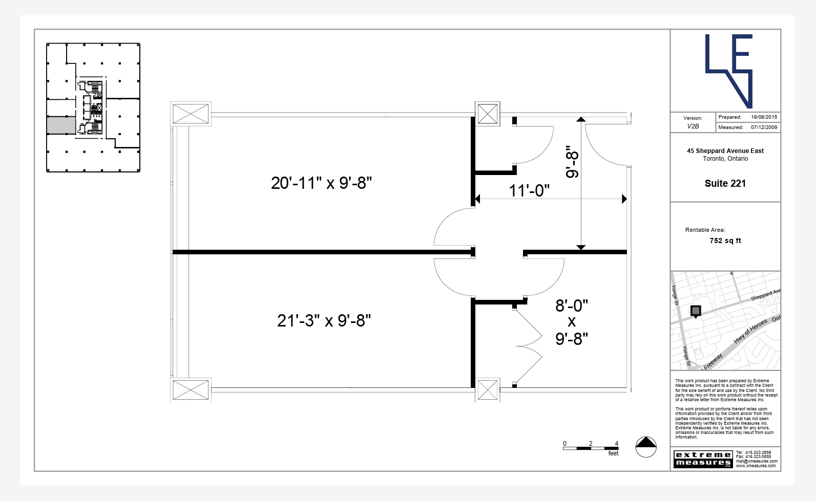 45 Sheppard Ave E, Toronto, ON for lease Floor Plan- Image 1 of 1