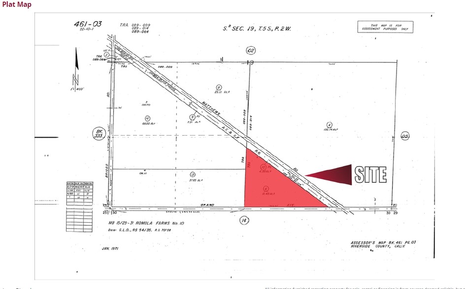 Grand Ave, Winchester, CA for sale - Plat Map - Image 2 of 10