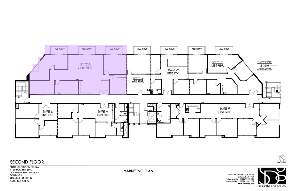 1150 Foothill Blvd, La Cañada Flintridge, CA à louer Plan d’étage type- Image 1 de 1