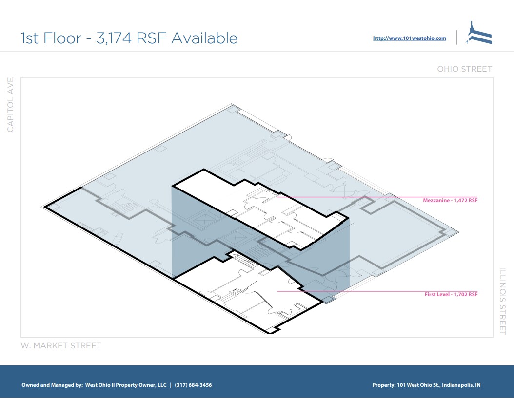 101 W Ohio St, Indianapolis, IN à louer Plan d’étage- Image 1 de 1