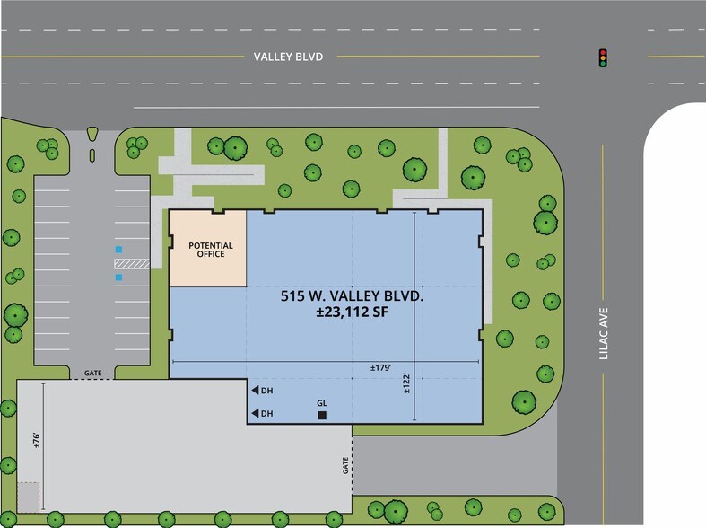 515 W Valley Blvd, Bloomington, CA à louer - Plan de site - Image 2 de 2