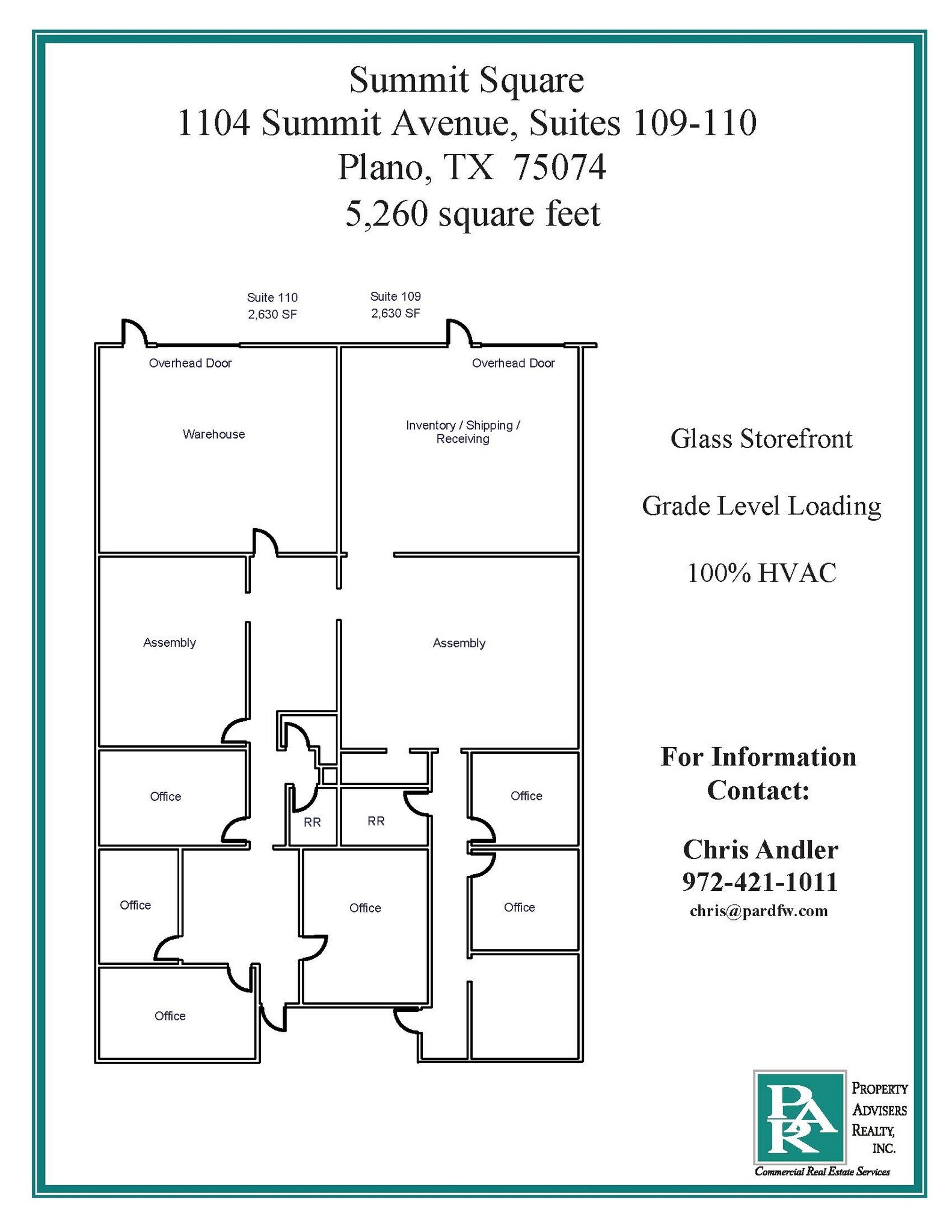 1104 Summit Ave, Plano, TX à louer Plan d’étage- Image 1 de 1