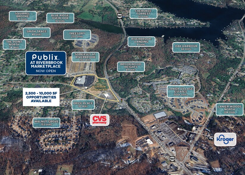 3911 Thompson Bridge Rd, Gainesville, GA à louer - Aérien - Image 2 de 3