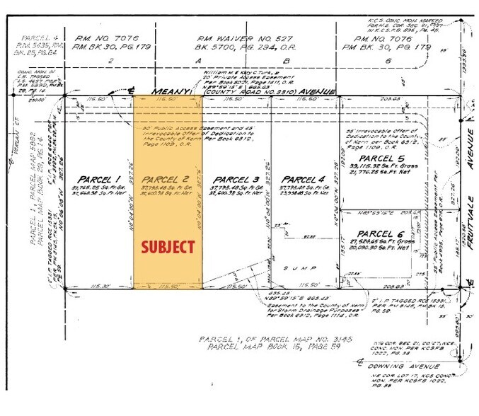 Meany Ave, Bakersfield, CA à vendre - Plan cadastral - Image 3 de 4