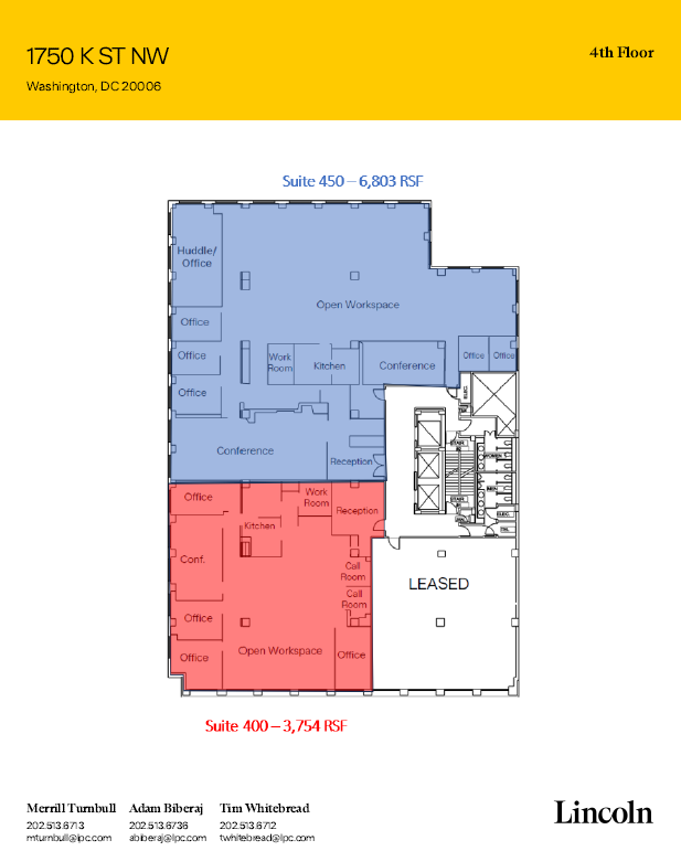 1750 K St NW, Washington, DC à louer Plan d  tage- Image 1 de 1