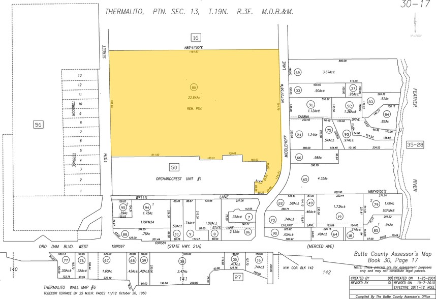 1140 10th St, Oroville, CA à vendre - Plan cadastral - Image 1 de 1