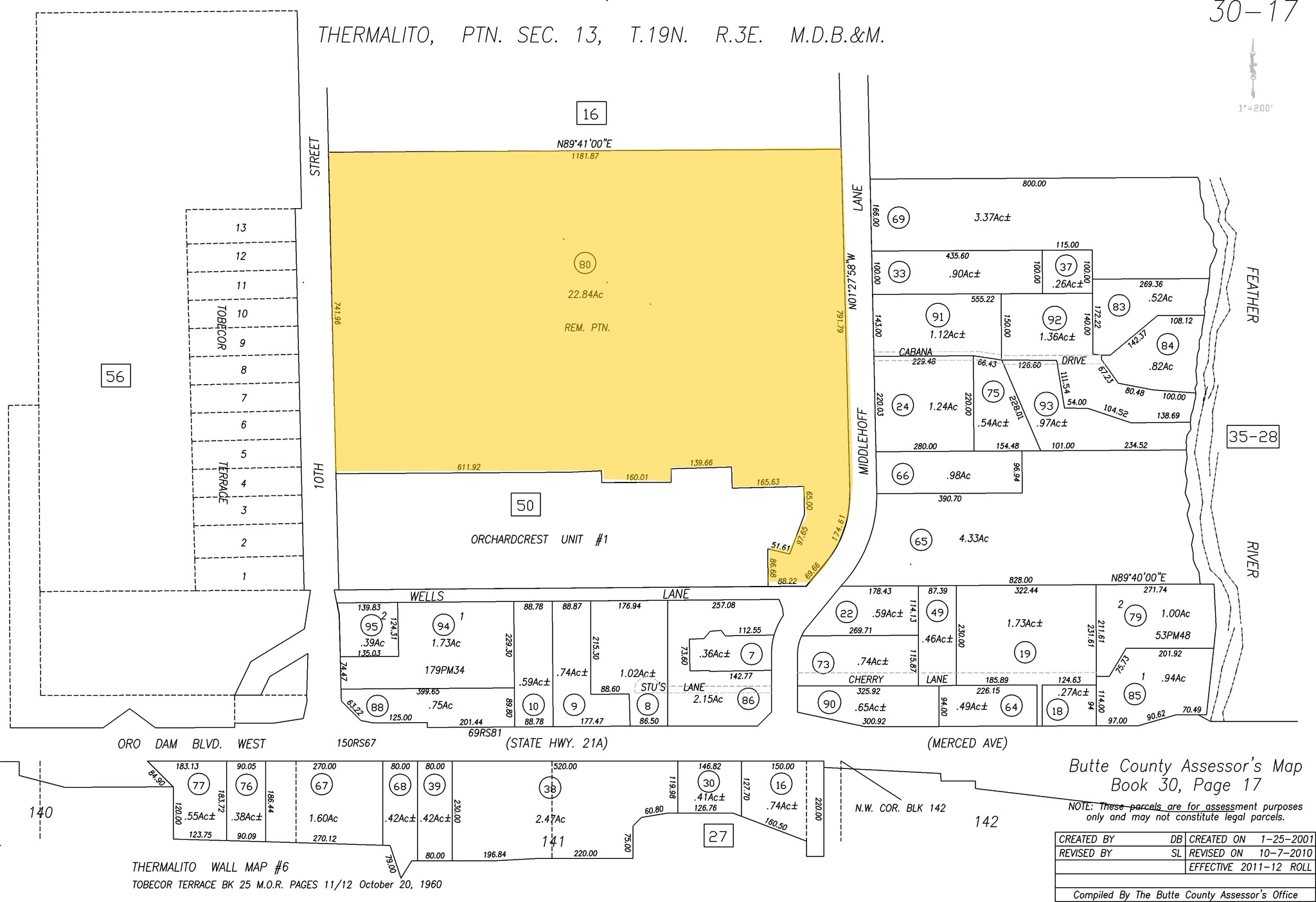 1140 10th St, Oroville, CA à vendre Plan cadastral- Image 1 de 1