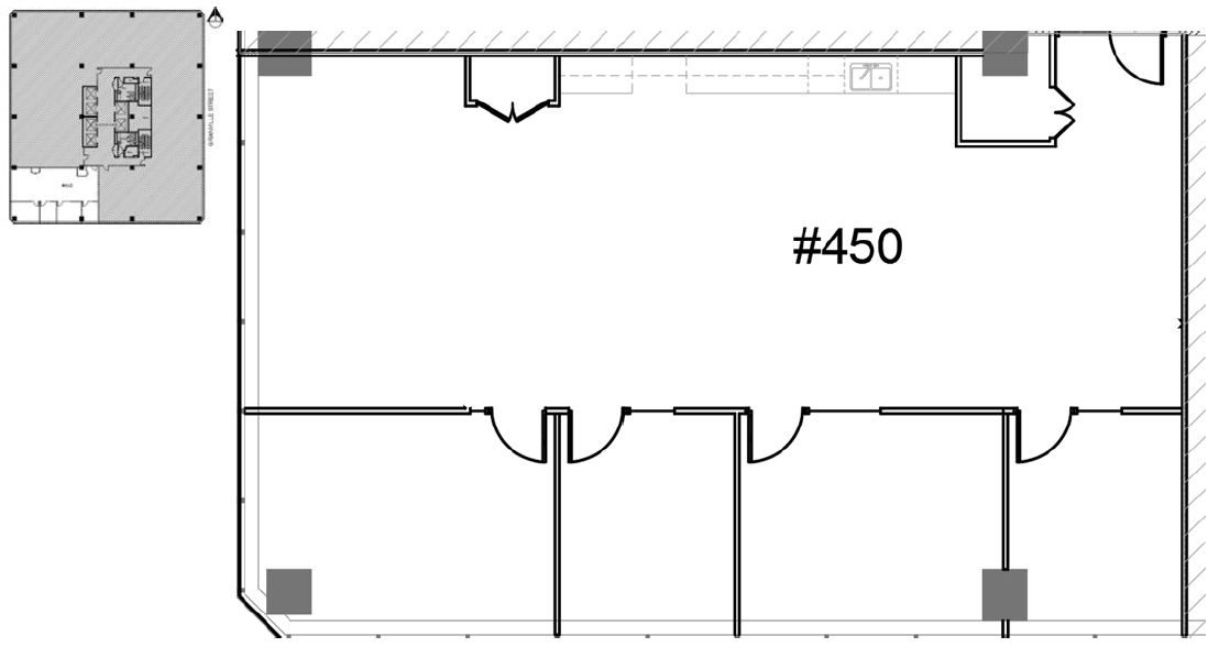 609 Granville St, Vancouver, BC à louer Plan d’étage- Image 1 de 1