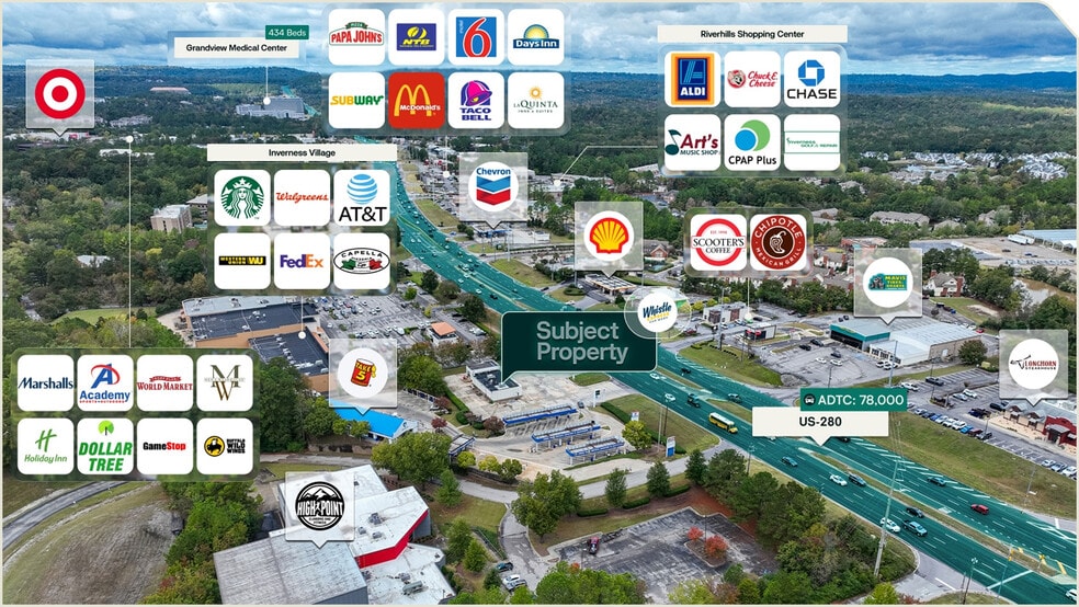 4734 US 280, Birmingham, AL for sale - Aerial - Image 3 of 3