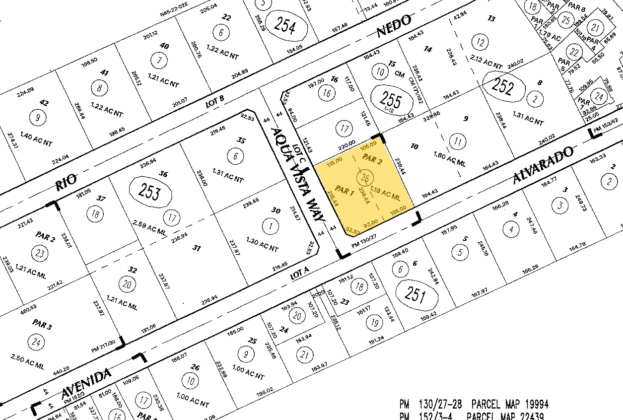 42136 Avenida Alvarado, Temecula, CA for sale Plat Map- Image 1 of 6