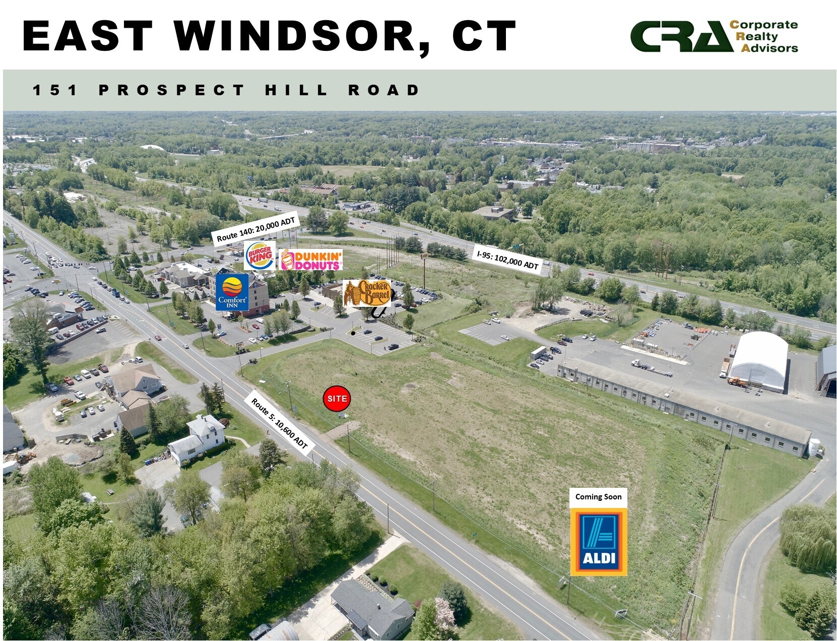 151 Prospect Hill Rd, East Windsor, CT for lease Aerial- Image 1 of 5