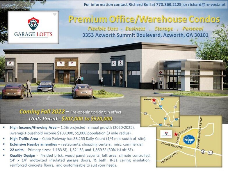 Acworth & Buford Garage Lofts portefeuille de 2 propriétés à vendre sur LoopNet.ca - Photo principale - Image 1 de 2