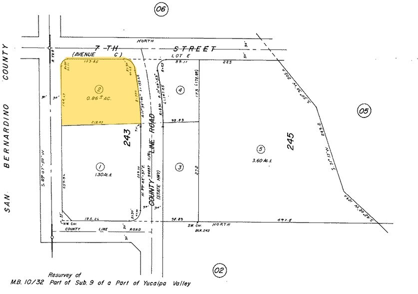 742 W County Line Rd, Calimesa, CA à louer - Plan cadastral - Image 3 de 4