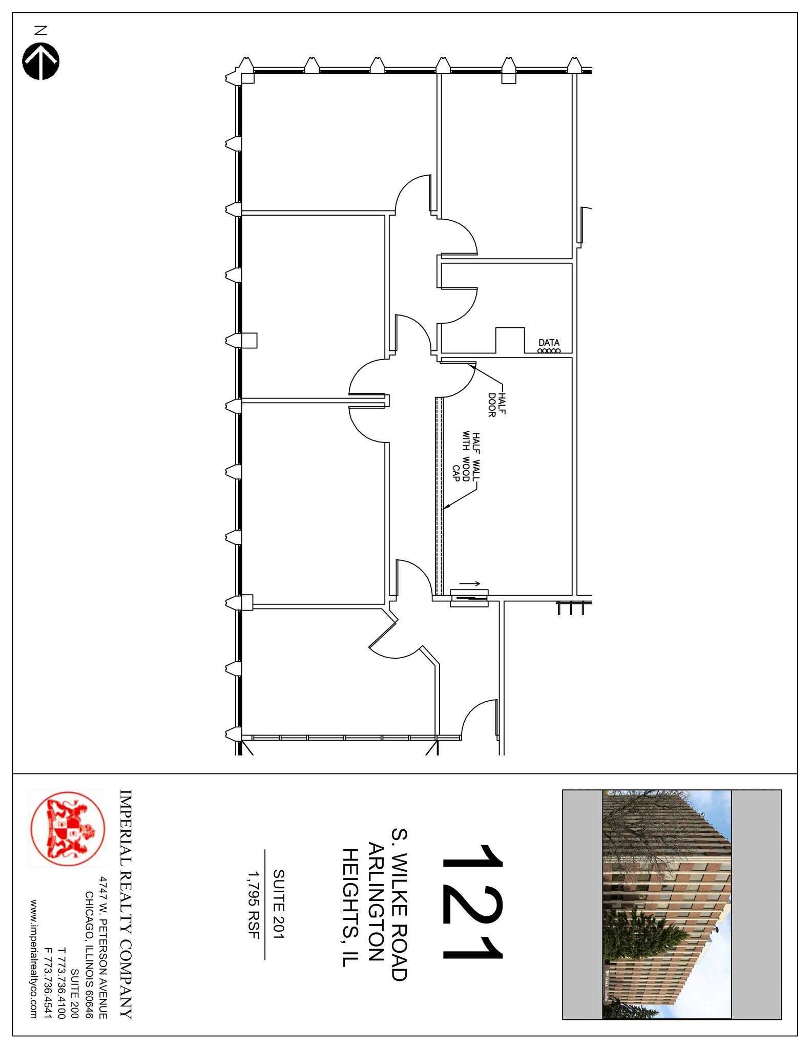 121 S Wilke Rd, Arlington Heights, IL à louer Plan de site- Image 1 de 1