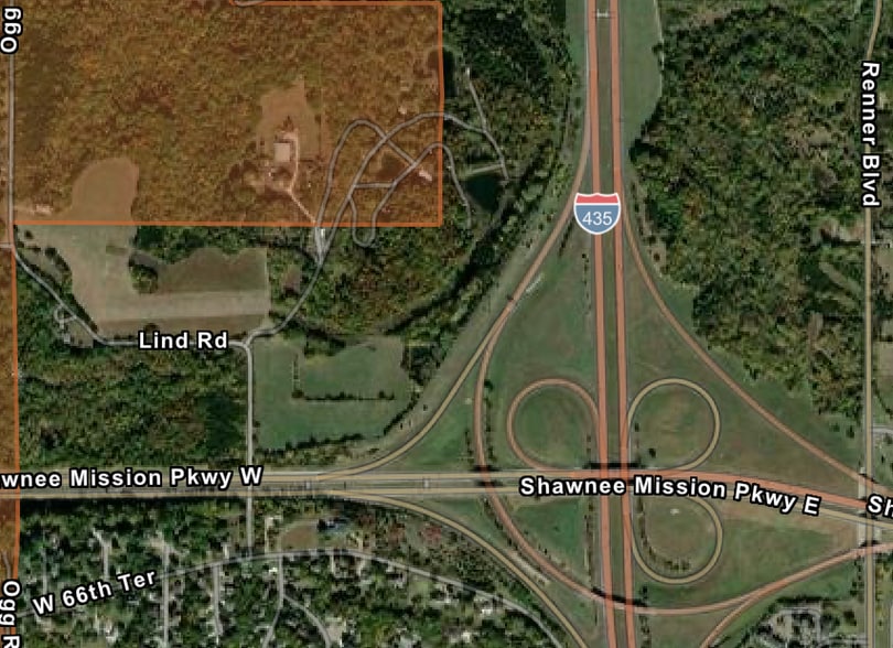 NWC I-435 & Shawnee Mission Pky, Shawnee, KS for sale - Aerial - Image 2 of 2