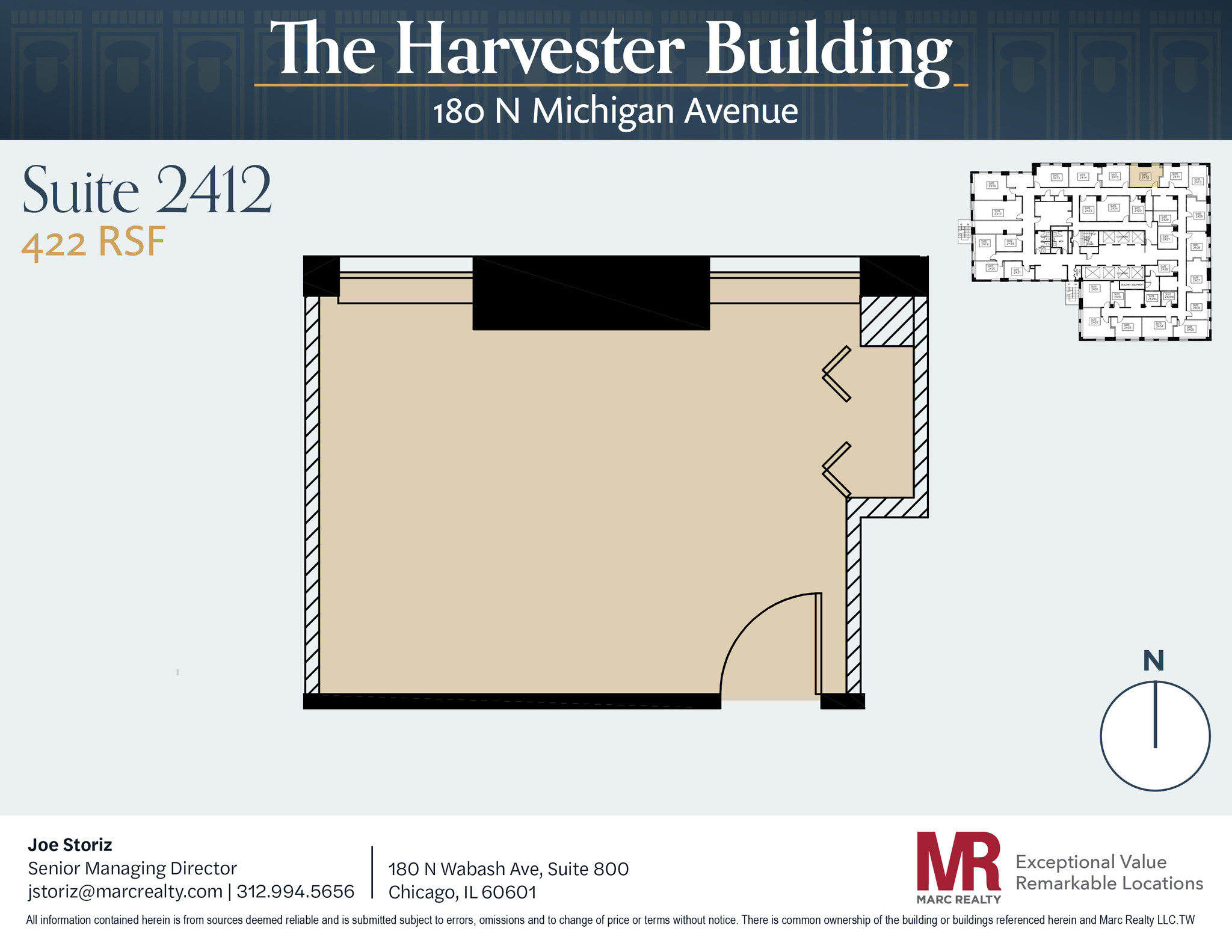 180 N Michigan Ave, Chicago, IL à louer Plan d’étage- Image 1 de 3