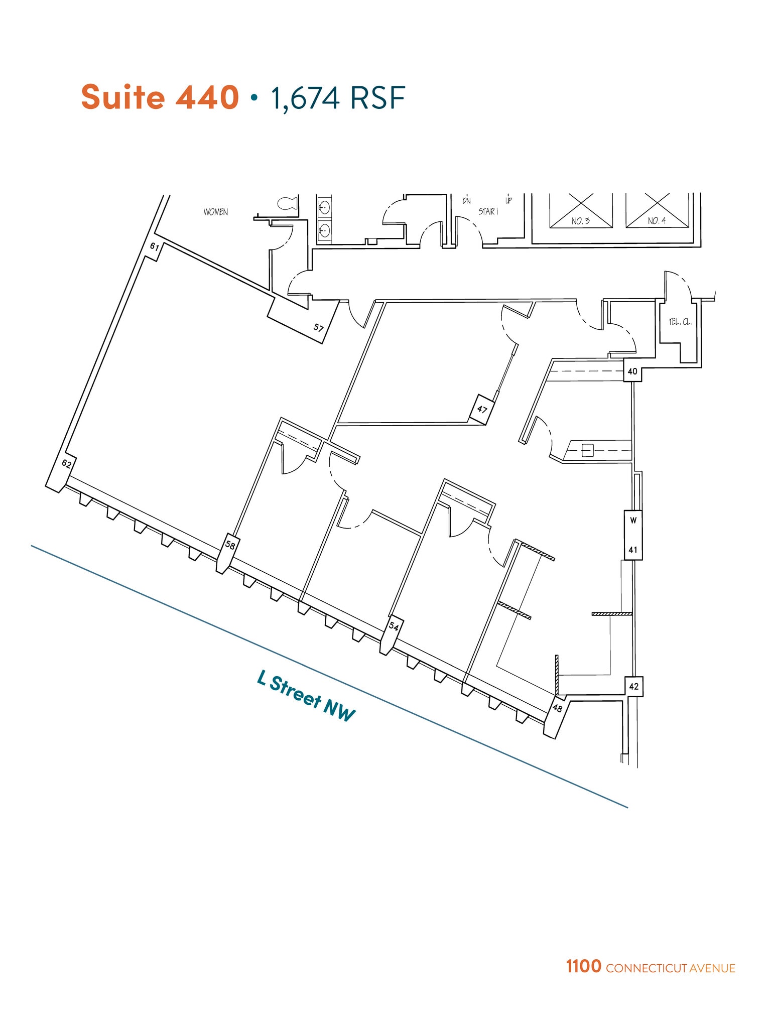 1100 Connecticut Ave NW, Washington, DC à louer Plan d’étage- Image 1 de 4