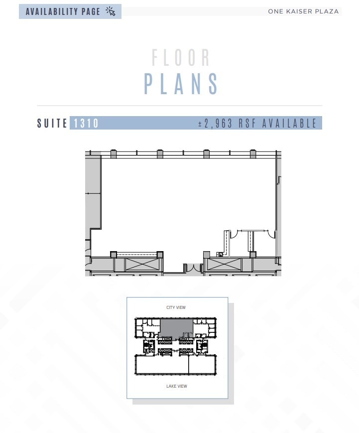 1 Kaiser Plz, Oakland, CA à louer Plan d’étage- Image 1 de 1