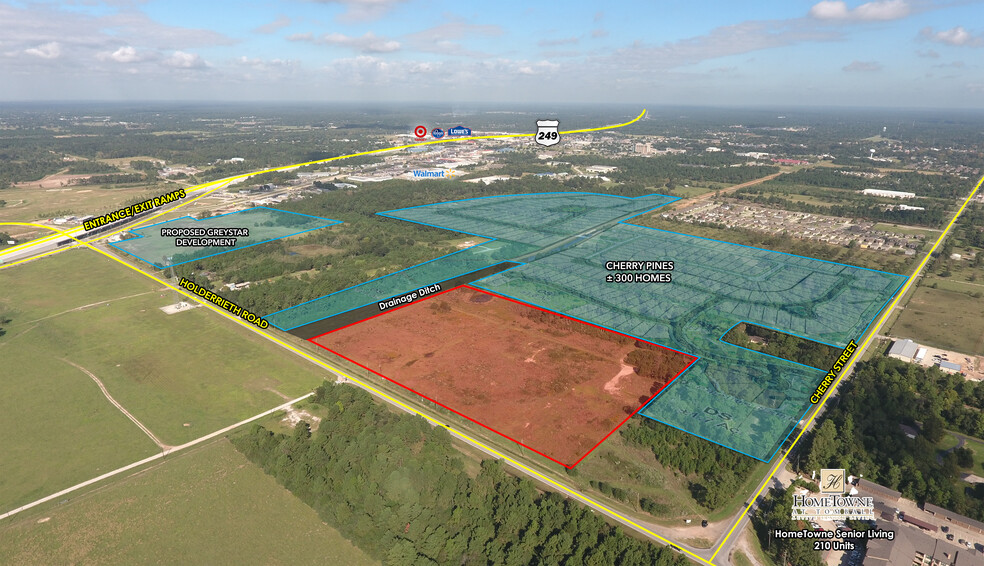 Holderrieth Rd & South Cherry Rd, Tomball, TX for sale - Aerial - Image 3 of 3