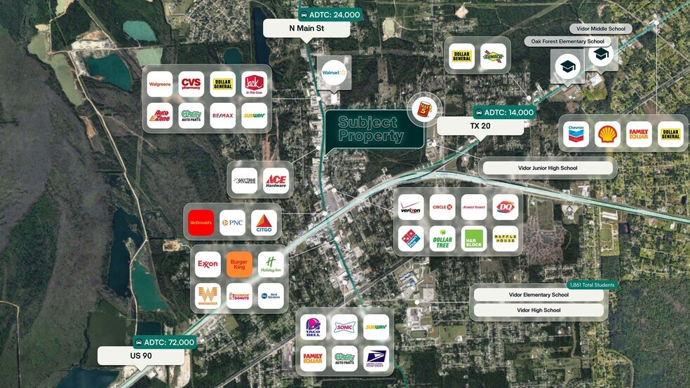 1096 N Main St, Vidor, TX à vendre - Photo du bâtiment - Image 2 de 2