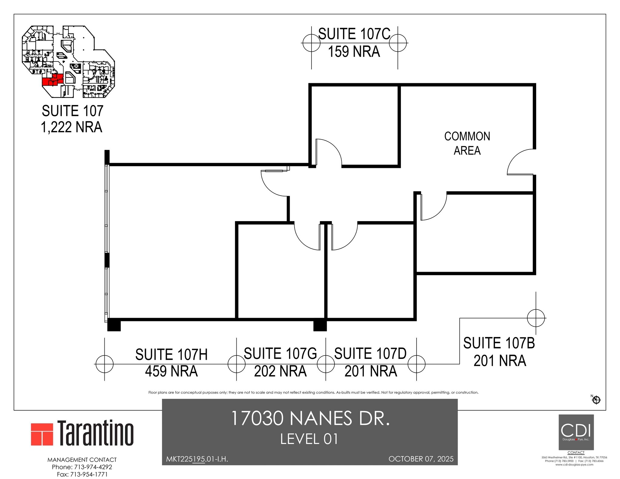 17030 Nanes Dr, Houston, TX à louer Plan de site- Image 1 de 1