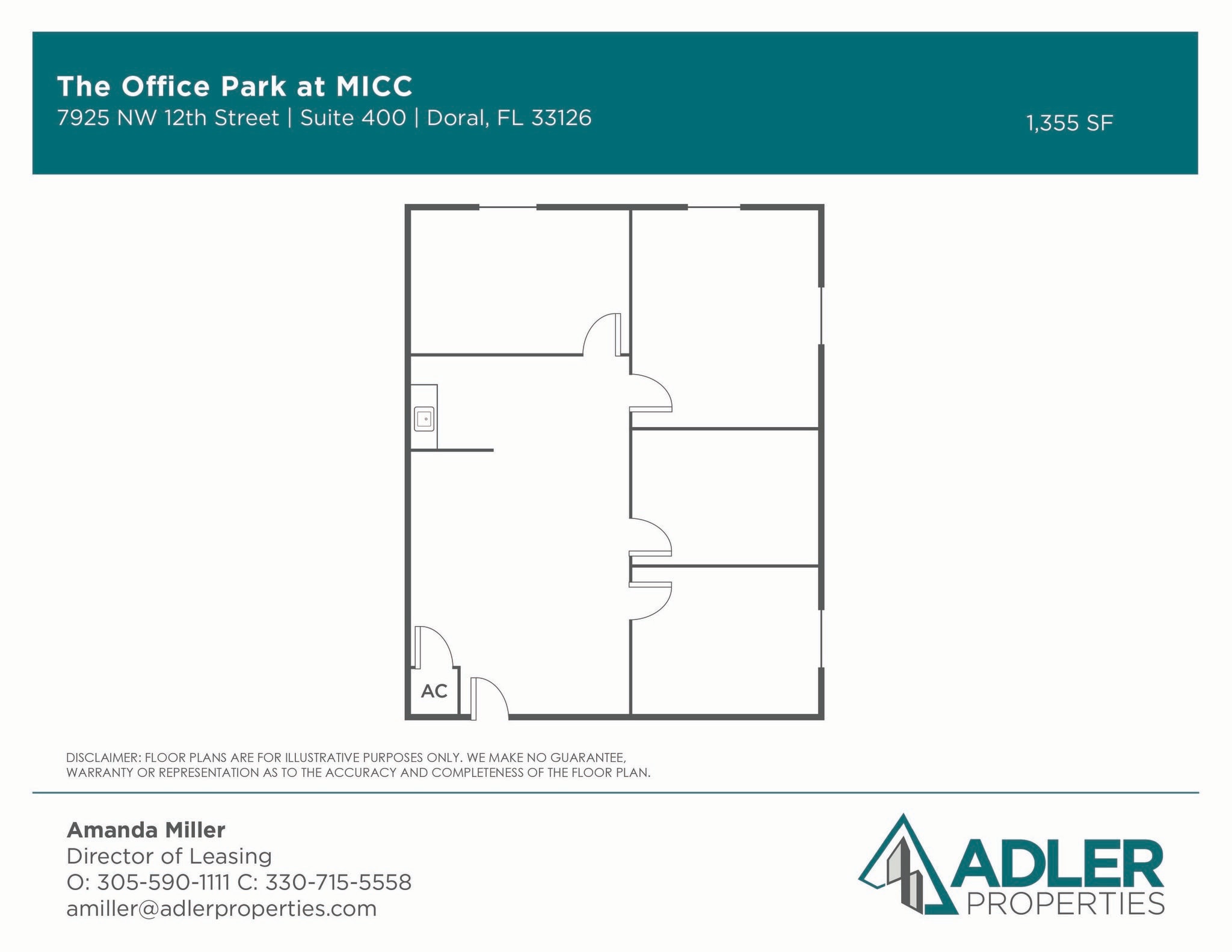 1200 NW 78th Ave, Doral, FL à louer Plan d’étage- Image 1 de 1