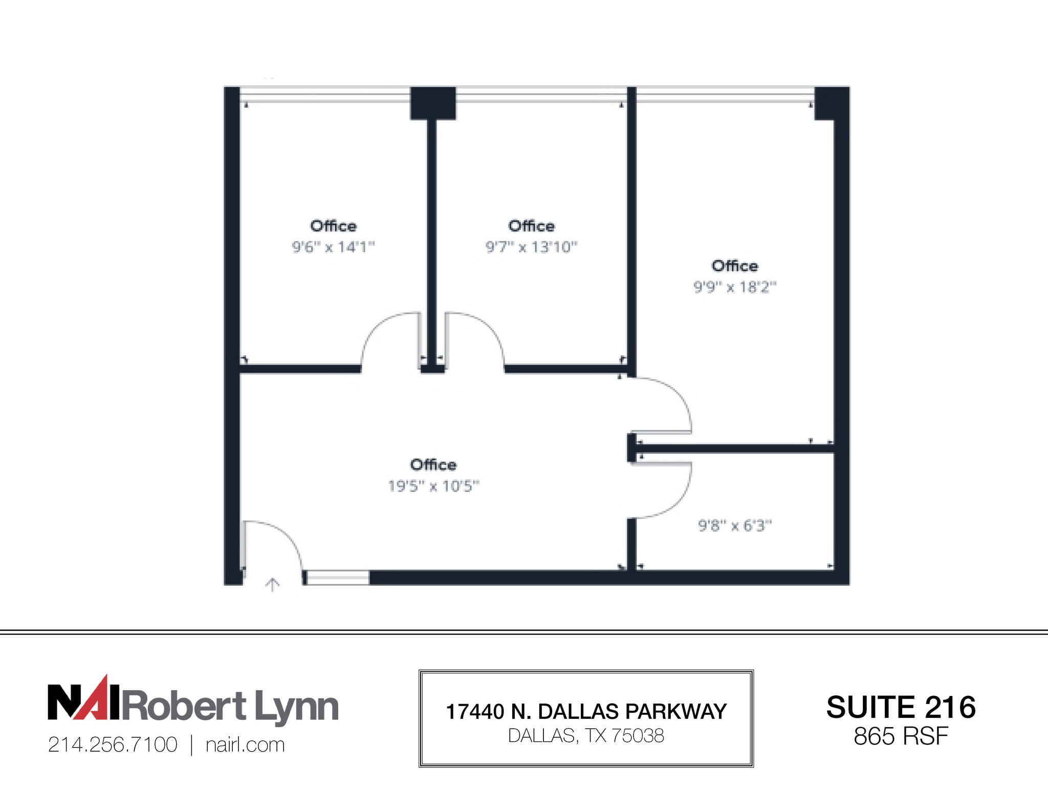 17440 N Dallas Pky, Dallas, TX for lease Floor Plan- Image 1 of 1
