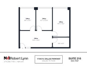 17440 N Dallas Pky, Dallas, TX for lease Floor Plan- Image 1 of 1
