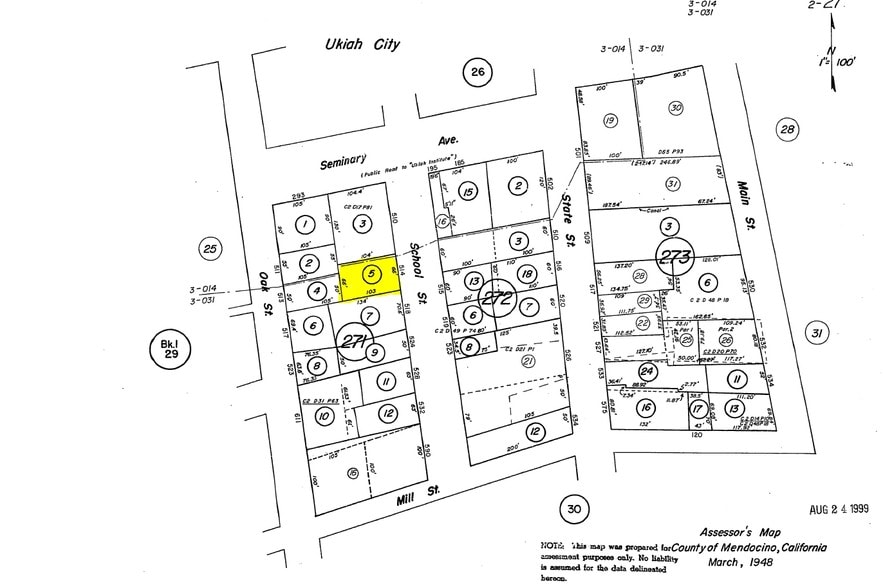 514 S School St, Ukiah, CA for lease - Plat Map - Image 3 of 3