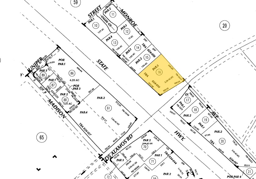 2.53 Acres Los Alamos Rd Corner Lot, Murrieta, CA for lease - Plat Map - Image 3 of 6