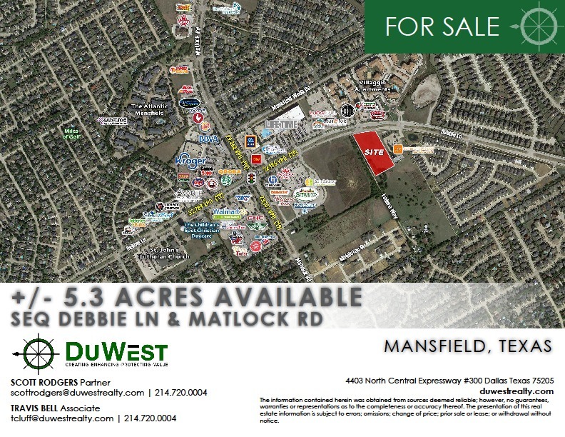 Matlock Rd & Debbie Ln, Mansfield, TX for sale Primary Photo- Image 1 of 1