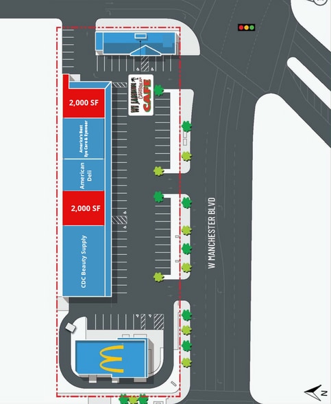 401-425 E Manchester Blvd, Inglewood, CA for lease - Building Photo - Image 2 of 3