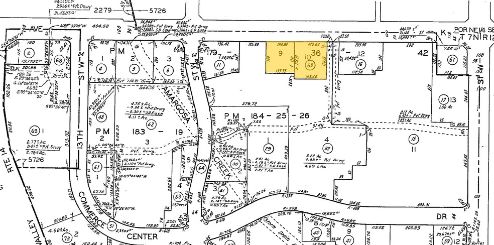 1100-1106 W Avenue K, Lancaster, CA à vendre - Plan cadastral - Image 2 de 4