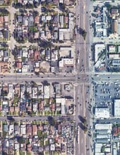 1021-1025 W Florence Ave, Los Angeles, CA - Aerial  map view