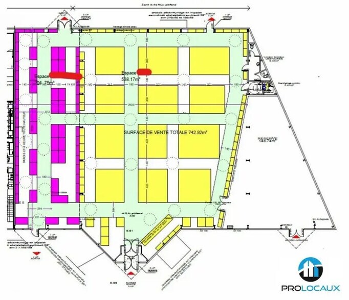 Commerce de détail dans Bourg-en-Bresse à louer - Plan d’étage - Image 2 de 2