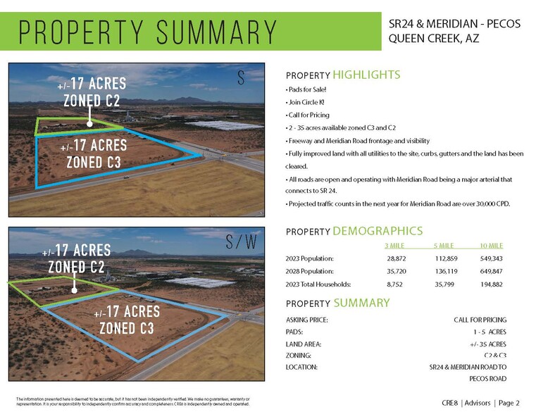 SEC of SR 24 and Meridian, Queen Creek, AZ à vendre - Photo du b timent - Image 2 de 4