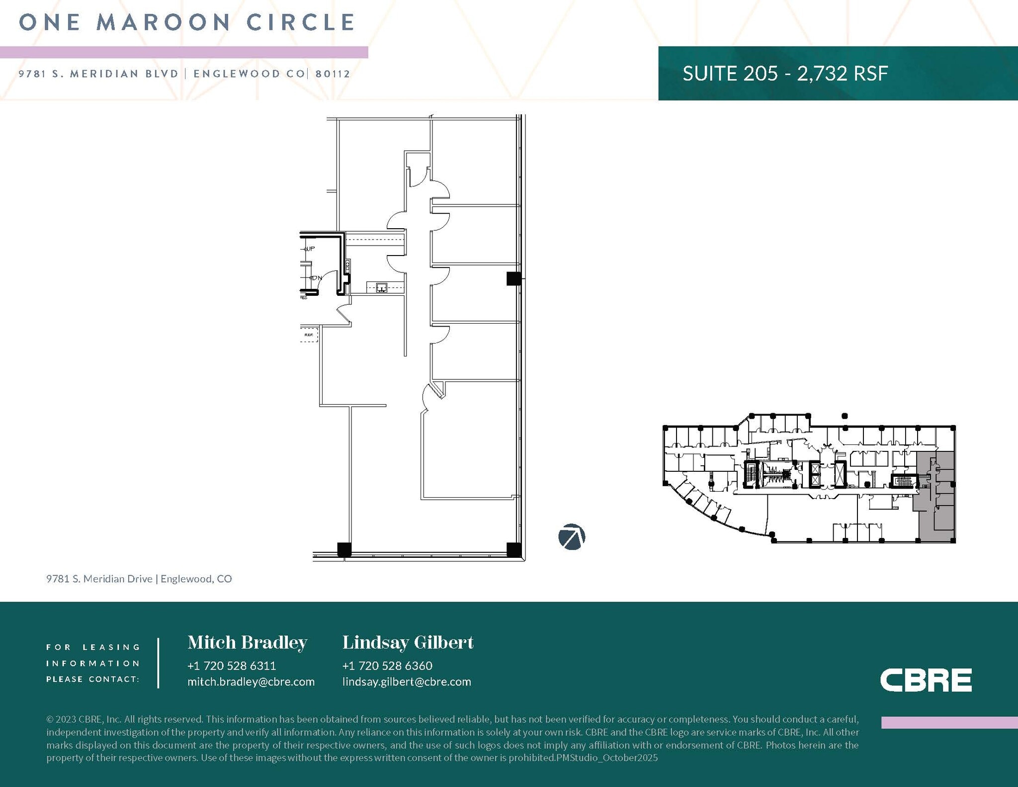 9781 S Meridian Blvd, Englewood, CO à louer Plan d’étage- Image 1 de 2