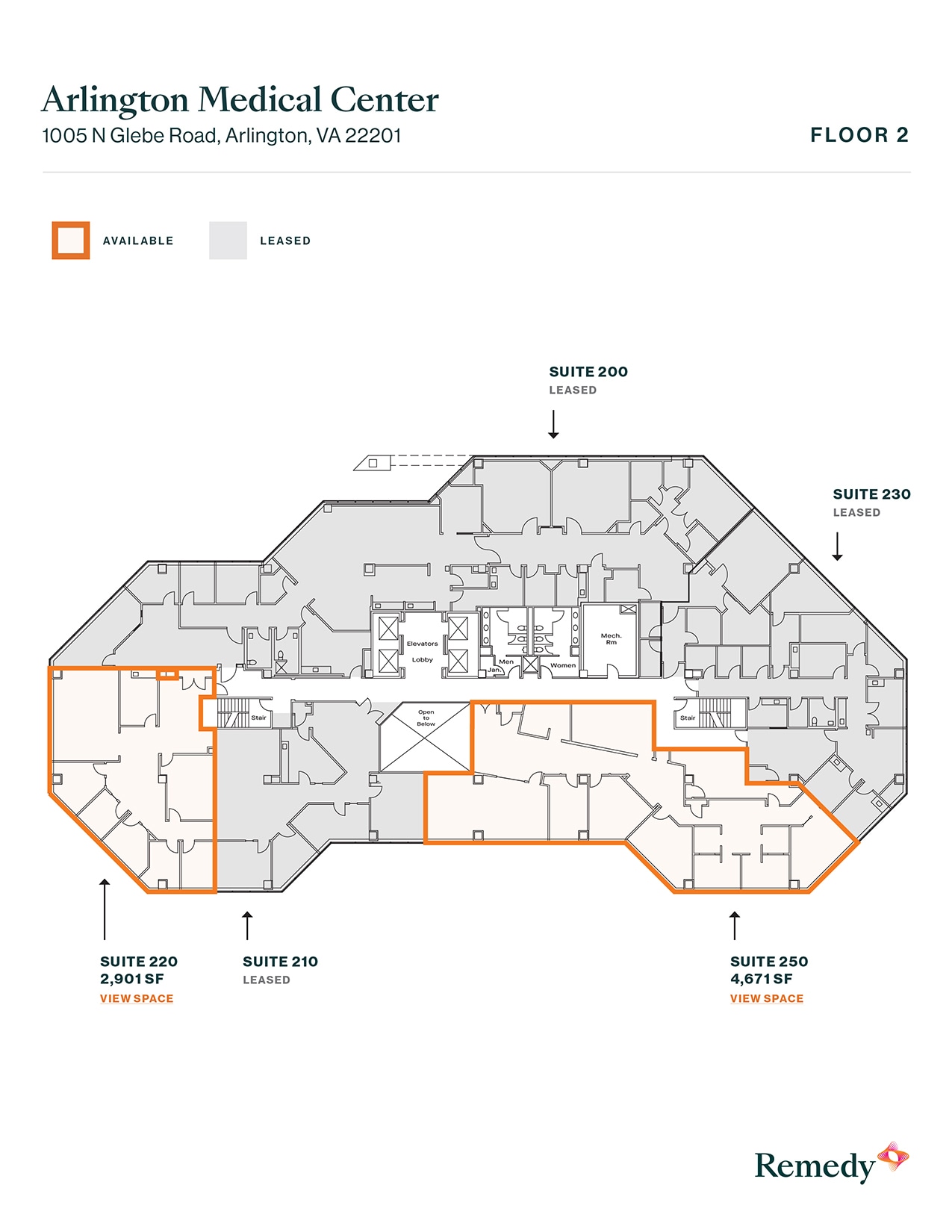1005 N Glebe Rd, Arlington, VA à louer Plan d’étage- Image 1 de 1