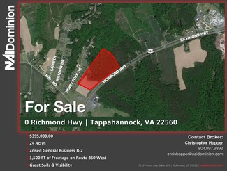 Plus de détails pour 0 Richmond Hwy, Tappahannock, VA - Terrain à vendre