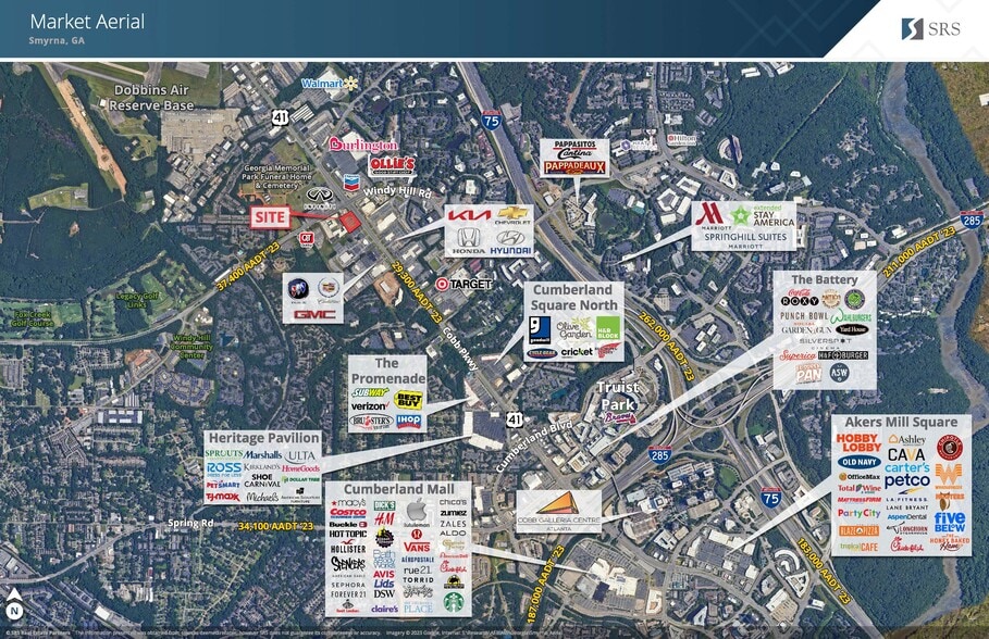 2086 Cobb Pky SE, Smyrna, GA à louer - Aérien - Image 2 de 3