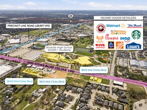 9049 Mid Cities Blvd, North Richland Hills, TX - Aerial  map view