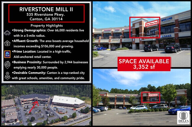 Plus de détails pour 535 Riverstone Pky, Canton, GA - Commerce de détail à louer