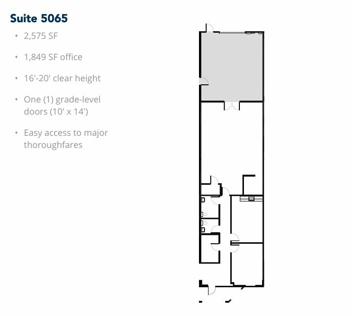 5029-5047 Martin Luther King Fwy, Fort Worth, TX à louer Plan d’étage- Image 1 de 1