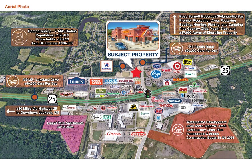 1724 Old Fannin Rd, Flowood, MS à vendre - Photo du bâtiment - Image 2 de 7