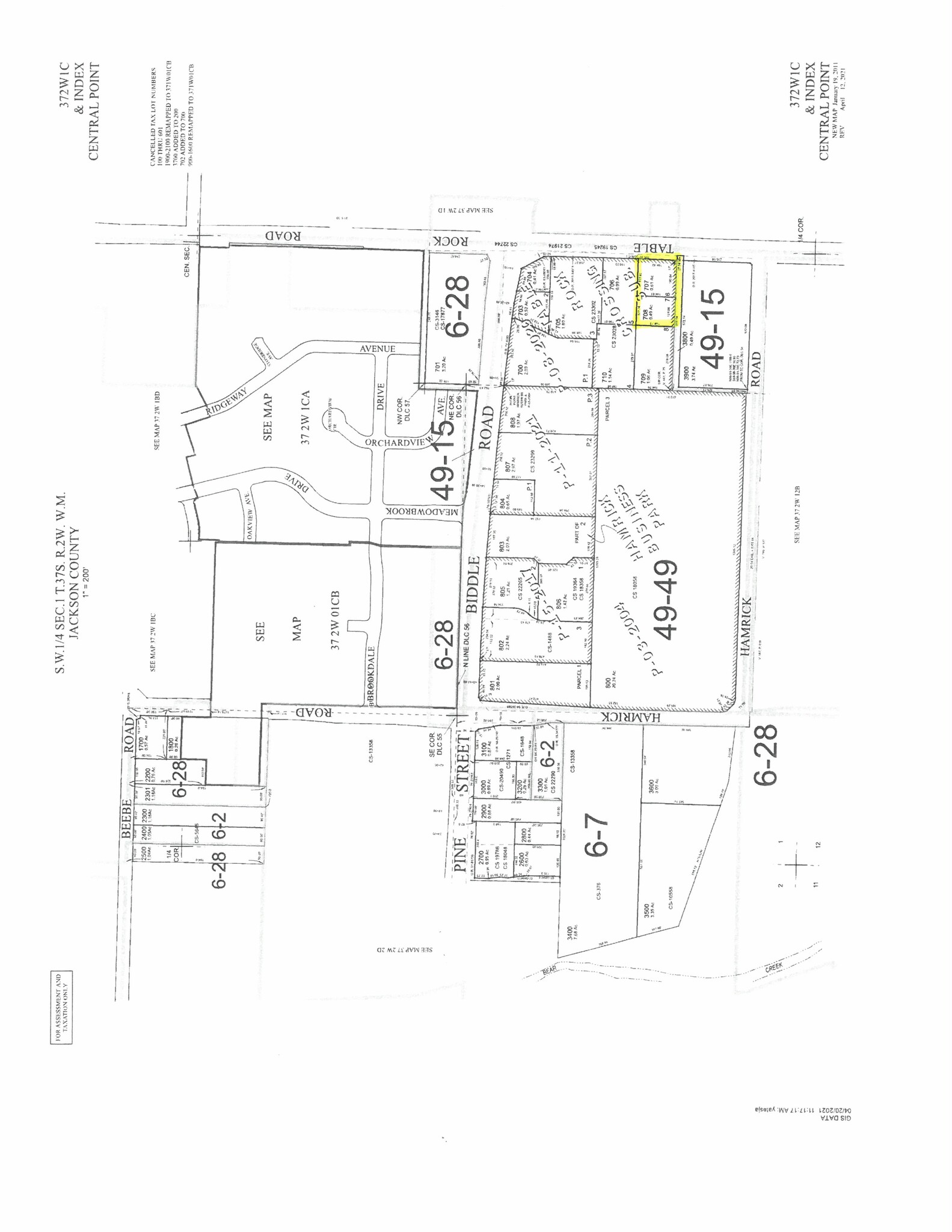 4105 Table Rock Rd, Central Point, OR for sale Plat Map- Image 1 of 2