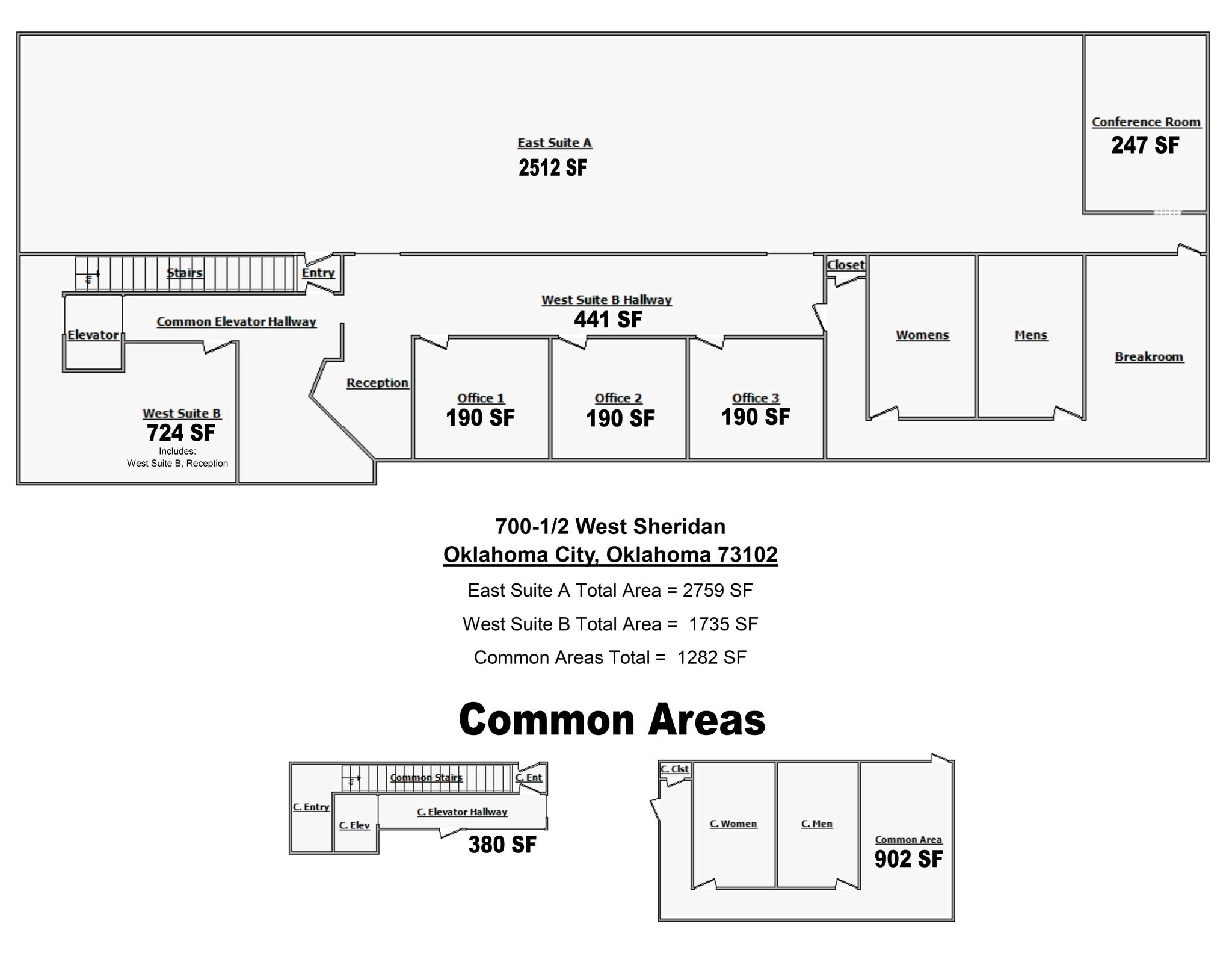 700 1/2 Sheridan, Oklahoma City, OK for lease Floor Plan- Image 1 of 1